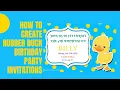 How To Create Rubber Duck Birt ay Party Invitations