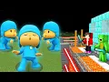 POCOYO DANCE vs Security House in Minecraft Maizen JJ and Mikey - Challenge