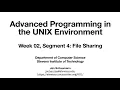 Advanced Programming in the UNIX Environment Week 02 Segment 4 - File Sharing