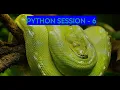 Python Training Session 6