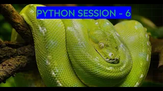 Python Training Session 6