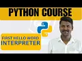 PYTHON COURSE FIRST HELLO WORLD PROGRAM KANNADA 2025 IDLE COMMEND PROMPT VS CODE
