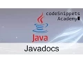 Javadocs How to create and generate javadocs