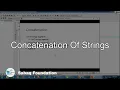 Concatenation of Strings Computer Science Lecture Sabaq pk