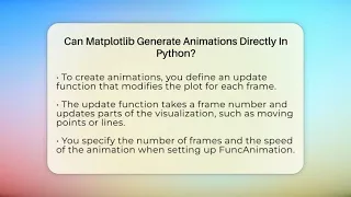 Can Matplotlib Generate Animations Directly In Python - Python Code School