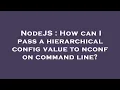 NodeJS How can I pass a hierarchical config value to nconf on command line