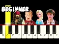 9 Movie Themes Everyone Knows - Very Easy Slow Piano Tutorial Melody Only
