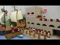 Lagu Royal Navy vs Pirates ! Bataille navale, stop motion Playmobil !