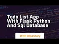Todo list app with flask python and sql database