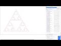 Generating fractal Sierpinski triangle code html canvas