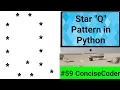 Star Q Alphabet Pattern in Python - ConciseCoder Beginners