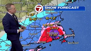 7WEATHER Feb 23 Nor easter latest look at 5 a m
