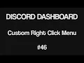 Discord Bot Dashboard - Custom Right-Click Menu with Context Menu API
