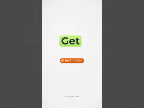 DOMINA el verbo GET en INGLÉS en 1 MINUTO 🇺🇸