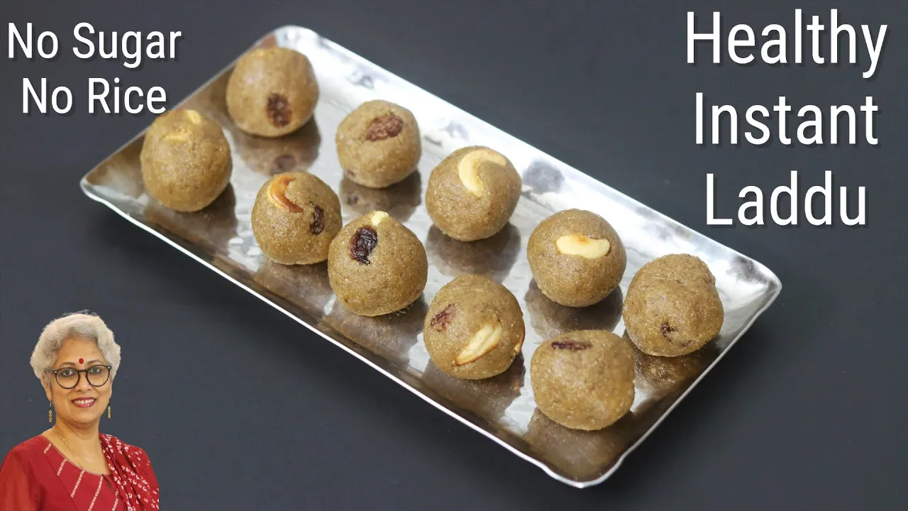 Instant Laddu Recipe - No Rice - No Wheat - No Sugar - Healthy Millet Poha Laddu - Diwali Recipes