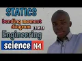 STATICTS bending moment diagram 3 of 3 ENGINEERING SCIENCE N4