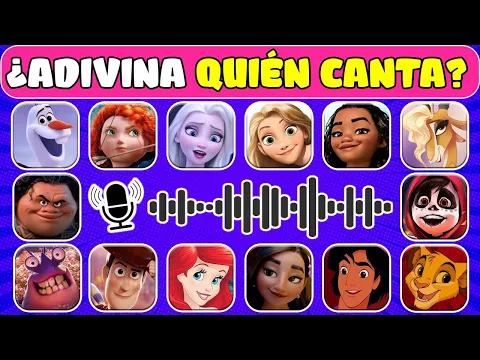 Download MP3 ¿ADIVINA QUIÉN CANTA? Trivia de canciones de Disney | Disney Princesa, Elsa, Rey Leon | NT Adivinar