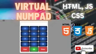 Virtual NumPad With HTML CSS JS How o Get On Screen Num-Pad Add Numpad in Project