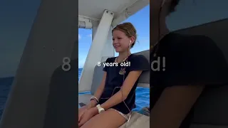 8 year old is captaining yacht! #sailing #family #kids #shorts