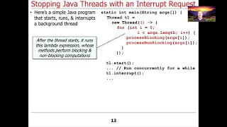 Managing the Java Thread Lifecycle Stopping a Thread via an Interrupt