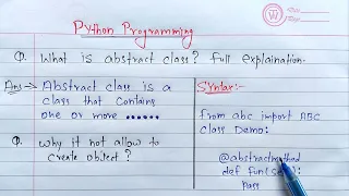 python abstract class Learn Coding