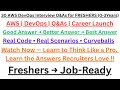 30 AWS DevOps Interview Q As for FRESHERS 0 3 Years Real-World Scenarios Code Examples