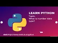 What is number data type Python for Beginners EEEHUB