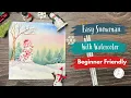 Paint a Fun Snowman Easy Winter Watercolor for Beginners