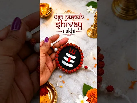 DIY Shiva Rakhi Making| Unique Rakhi Making Idea #shorts #diy #rakhi #rakshabandhan #omnamahshivaya