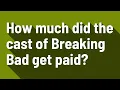 How much did the cast of Breaking Bad get paid