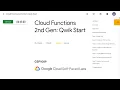 Cloud Functions 2nd Gen Qwik Start GSP1089