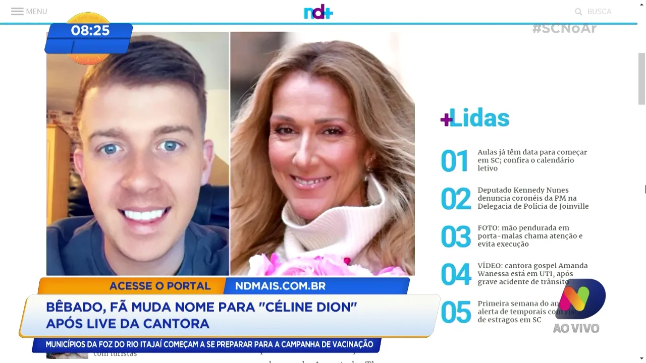 Incomum: bêbado, fã muda nome para "céline dion", após live da cantora