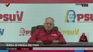Rueda de prensa del PSUV con Diosdado Cabello, 5 de octubre de 2026