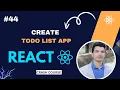 Build a Todo List App in React js useState Hook CRUD Functionality