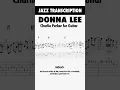 Lagu Donna Lee - Charlie Parker Jazz Guitar Transcription