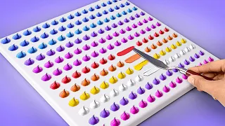 cara membuat lukisan akrilik bulan purnama dari titik titik untuk pemula kerajinan seni 