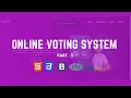 Online Voting System using Php and Mysql Part - 5 Complete homepage