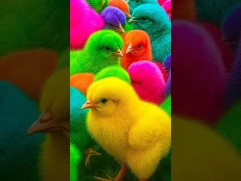 Ayam Lucu, ayam warna warni, ayam rainbow, kelinci lucu, bebek lucu, ikan koi, Hewan Lucu