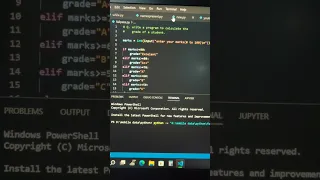 Calculate the Grades of a Student in Python VS code NIIN KM