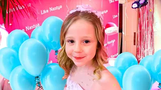 ناستيا تحتفل بعيد ميلادها مع الأصدقاء و مجموعة قصص مسلية للأطفال 