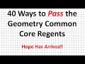 How to Pass the Geometry Common Core Regents 40 Ways