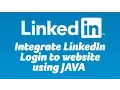 Enable login with LinkedIn with JAVA Web Projects