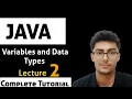 Variables in Java Input Output Complete course Lecture 2