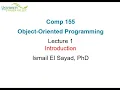 COMP 155 Object-Oriented Programming Lecture 1