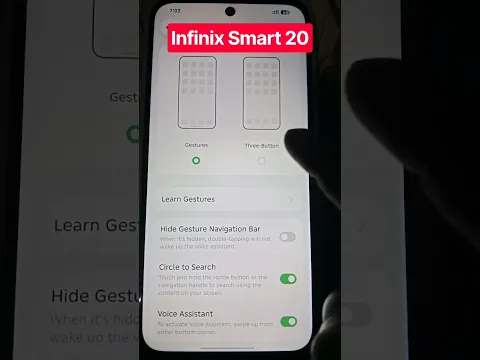 Infinix smart 20 Navigation Bar Settings #infinixsmart20 #shorts