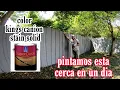 como pintar una cerca de madera