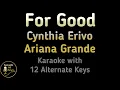 Lagu Cynthia Erivo, Ariana Grande WICKED - For Good Karaoke Instrumental Lower Higher Male \u0026 Original Key