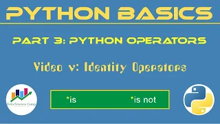 Python Identity Operators Python Basics Python Operators Python Beginner