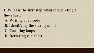 Interpreting Flowcharts Reading and Understanding Logic Q1 Java L23 P2 SMILE ROAD