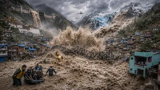 TIBET & NEPAL SEPERTI TSUNAMI! Seluruh Wilayah Lenyap Diterjang Banjir Bandang, Ribuan Warga Tewas